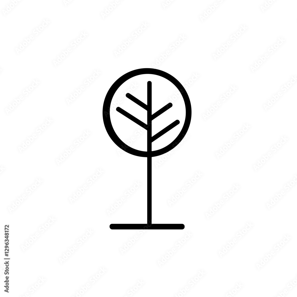 Simple Tree Icon Minimalist Nature Symbol Simple Tree Icon Minimalist Nature Symbol