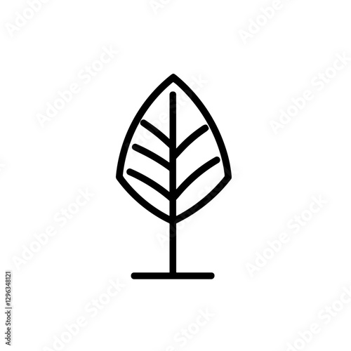 Simple Tree Icon  Minimalist Nature Symbol