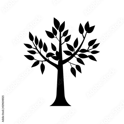 Simple Tree Icon  Minimalist Nature Symbol
