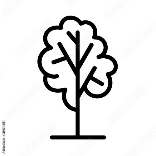 Simple Tree Icon  Minimalist Nature Symbol