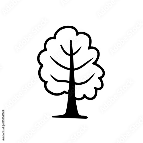 Simple Tree Icon  Minimalist Nature Symbol