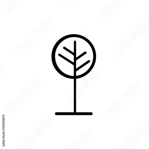 Simple Tree Icon  Minimalist Nature Symbol