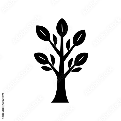 Simple Tree Icon  Minimalist Nature Symbol