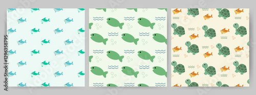 Set of childish pattern with cute elements seamless pattern for backgrounds, presentations, wrapping papers, prints, artworks. Vector illustration