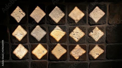 Abstract Light and Shadow Patterns on Wall Surface