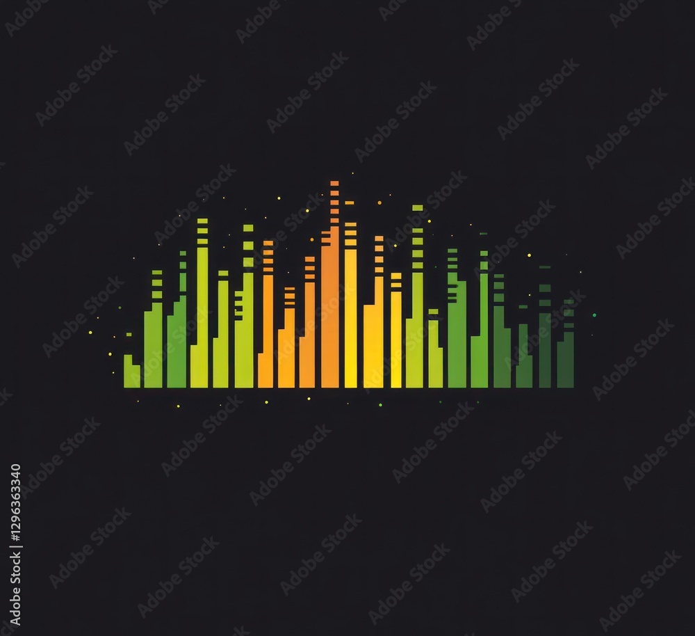 Obraz premium Abstract sound waves graphic design
