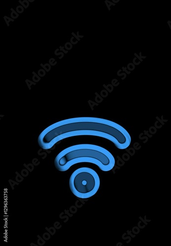 wireless network symbol ,wireless network icon, wireless network symbol on black background, wi-fi