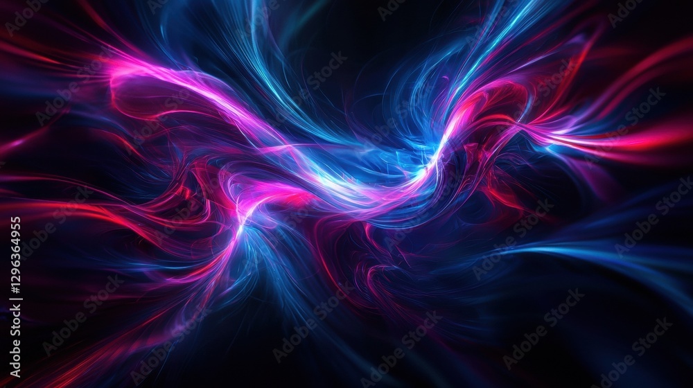 Abstract vibrant swirling light patterns in blue and pink Abstract vibrant swirling light patterns in blue and pink
