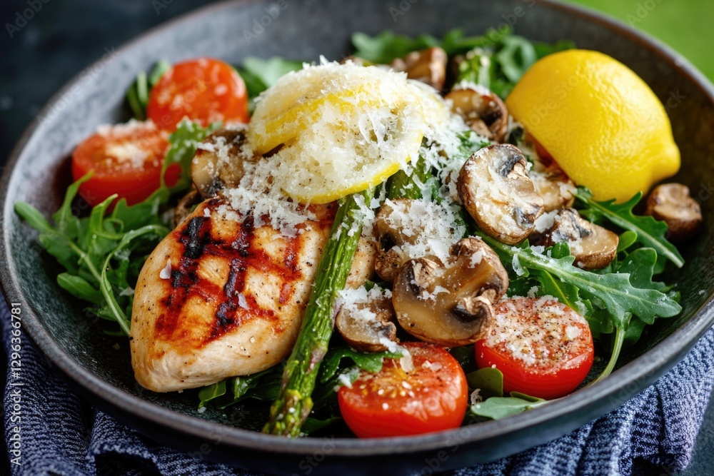 Grilled Chicken and Mushrooms Salad Grilled Chicken and Mushrooms Salad