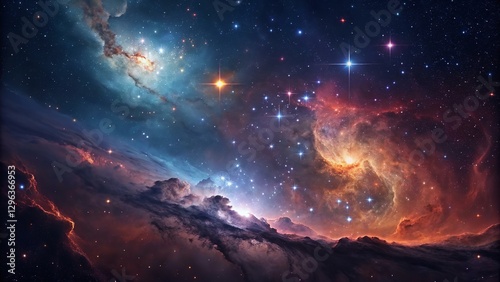 Wallpaper Mural Stunning Deep Space Nebula with Glowing Stars – Cosmic Galaxy Background Torontodigital.ca