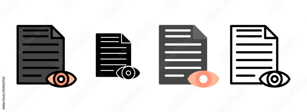 Set of Case Study Icon Line, Line Filled, Glyph, Flat Icons Set of Case Study Icon Line, Line Filled, Glyph, Flat Icons
