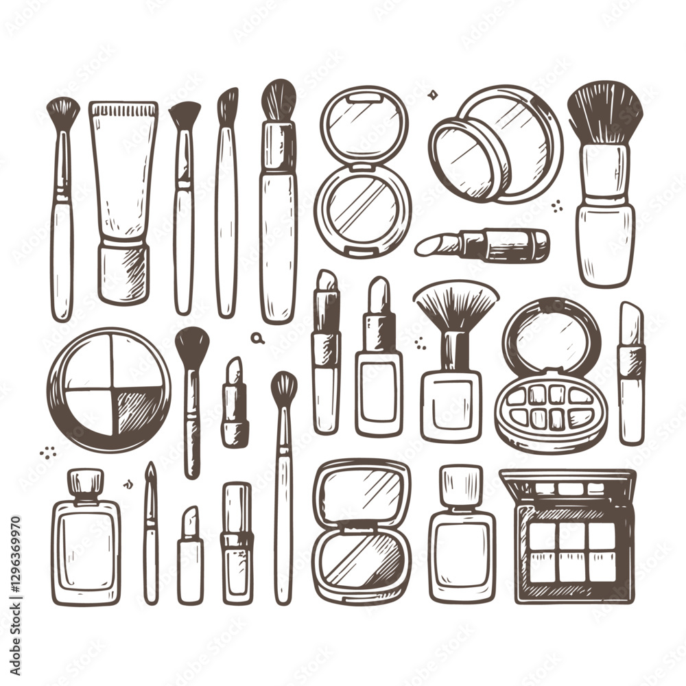 Obraz premium High-quality vector illustration of makeup, perfect for creative design, branding, and digital artwork.