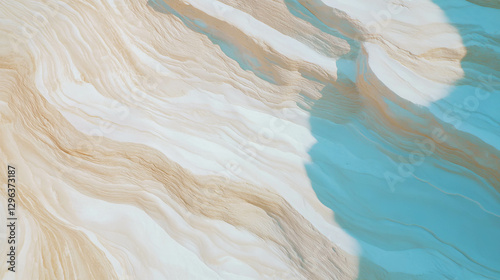 Wallpaper Mural Light limestone texture with smooth swirling patterns Torontodigital.ca