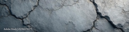 Deeply textured gray concrete; heavily eroded, showing aggregate , decay, aggregate, surface