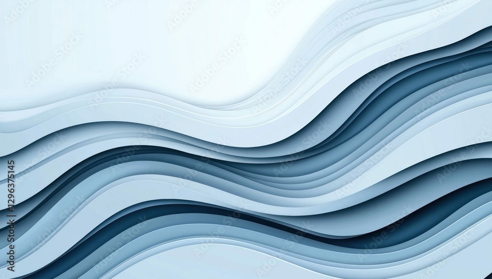 Abstract White Background with Wavy Line Texture for Design
