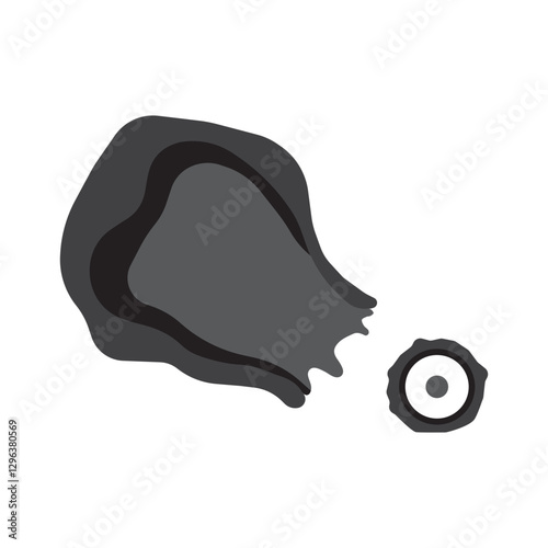 Follicle ruptured glyph icon