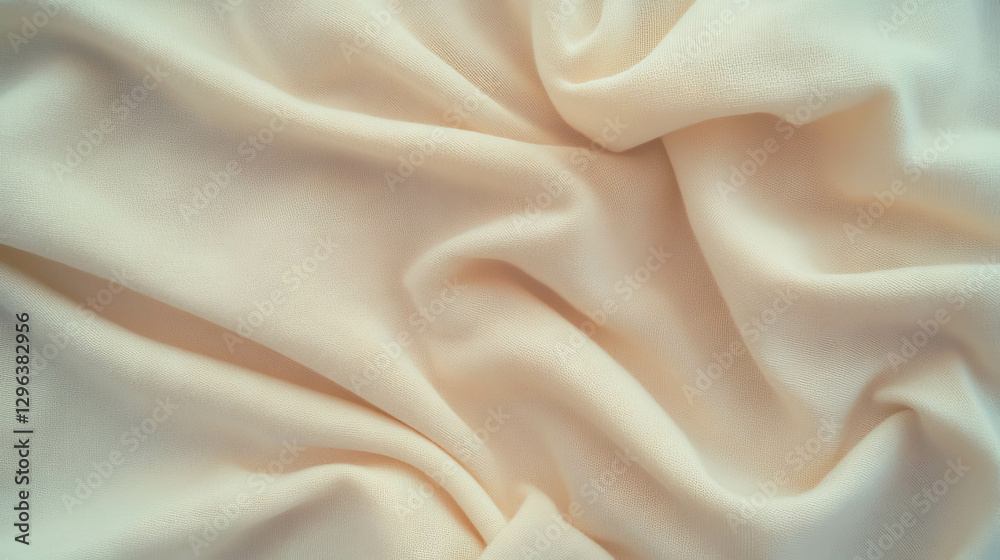 Fototapeta premium Cozy off white cotton fabric texture for textiles and interior design