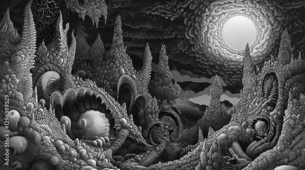 Fototapeta premium Intricate Designs with Dramatic Lighting and Textured Background