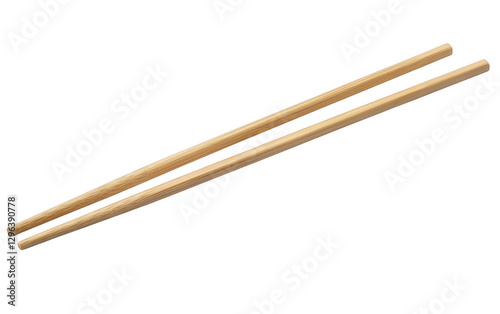 wooden chopsticks isolated on white background