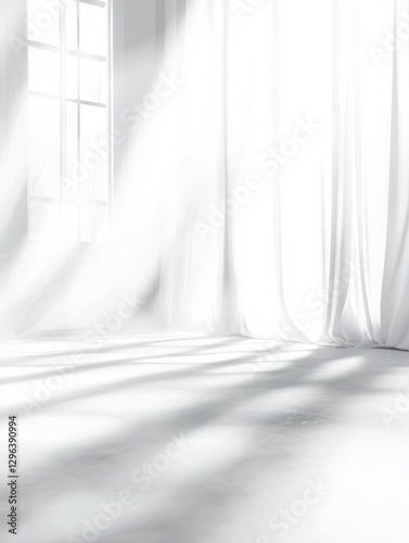 Abstract light grey background/interior. Copy space