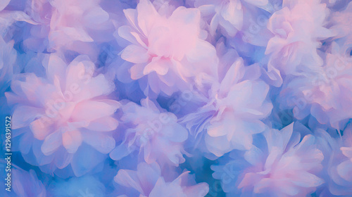 Pastel floral texture background with delicate blossoms for spring design