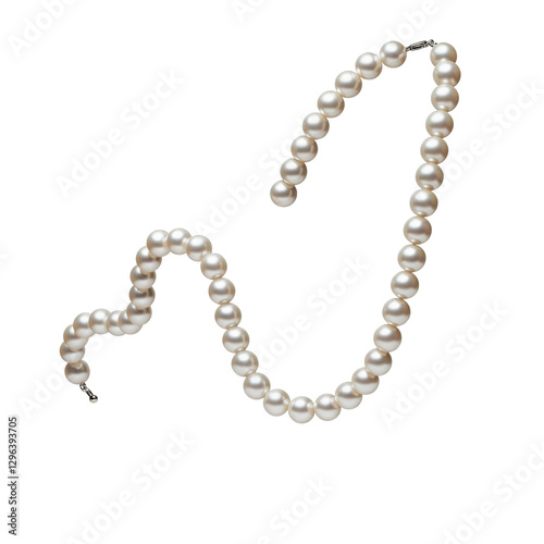 pearl necklace isolated on white