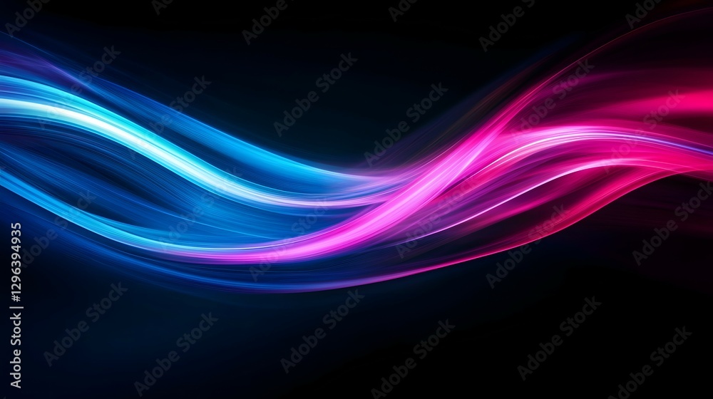 Abstract light painting background with neon pink and blue lines on a black canvas, creating dynamic patterns Abstract light painting background with neon pink and blue lines on a black canvas, creating dynamic patterns