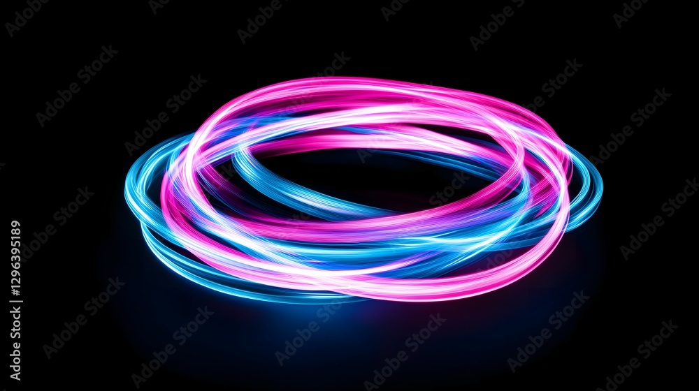 Abstract light painting background with neon pink and blue lines on a black canvas, creating dynamic patterns Abstract light painting background with neon pink and blue lines on a black canvas, creating dynamic patterns