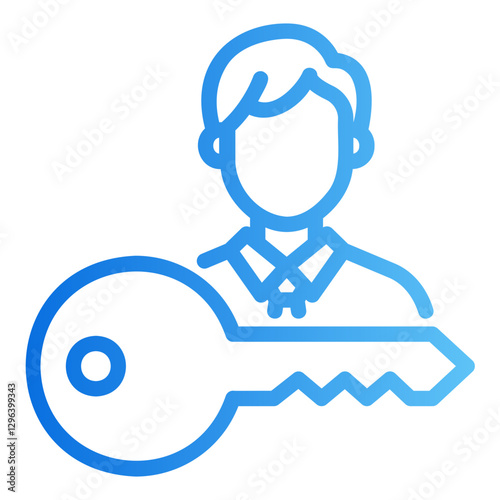 key person Gradient icon