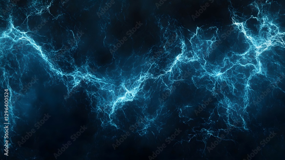 Abstract blue light energy waves on a black background, with a glowing effect Abstract blue light energy waves on a black background, with a glowing effect