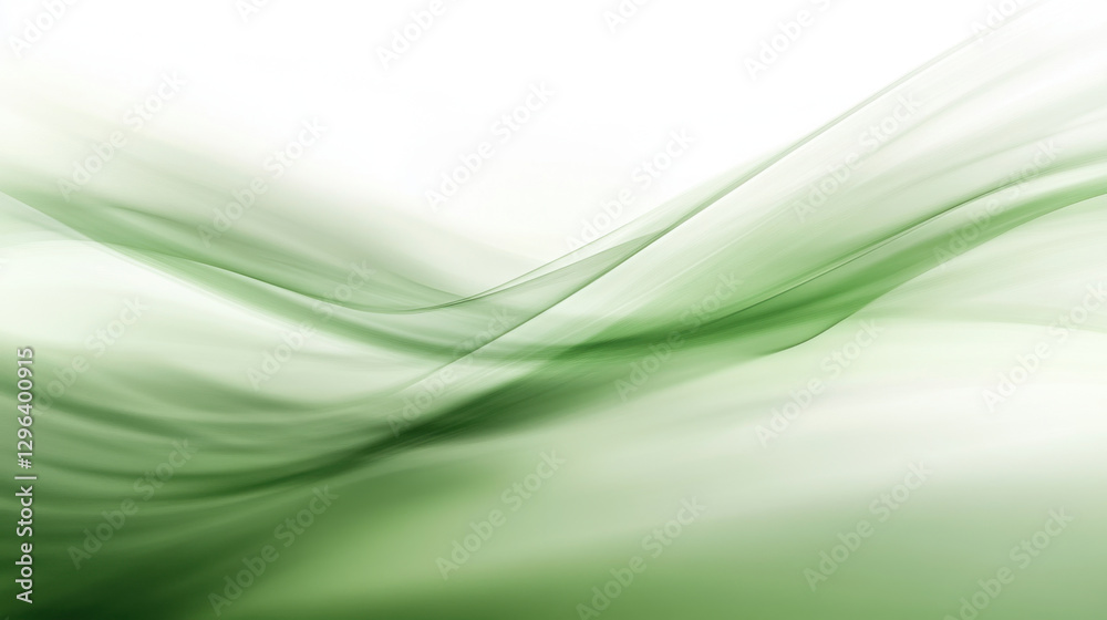 custom made wallpaper toronto digitalsoft, abstract image featuring blurred natural green and white waves creating serene and calming effect. gentle flow of colors evokes sense of tranquility and harmony