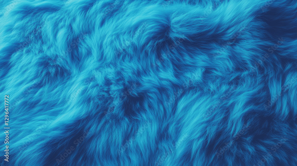 Obraz premium Vibrant blue fur texture background for cozy design projects