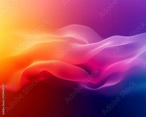 Obraz na płótnie Abstract Colorful Waves Vibrant Gradient Background Smooth Flowing Design Digital Art Fluid Texture w salonie