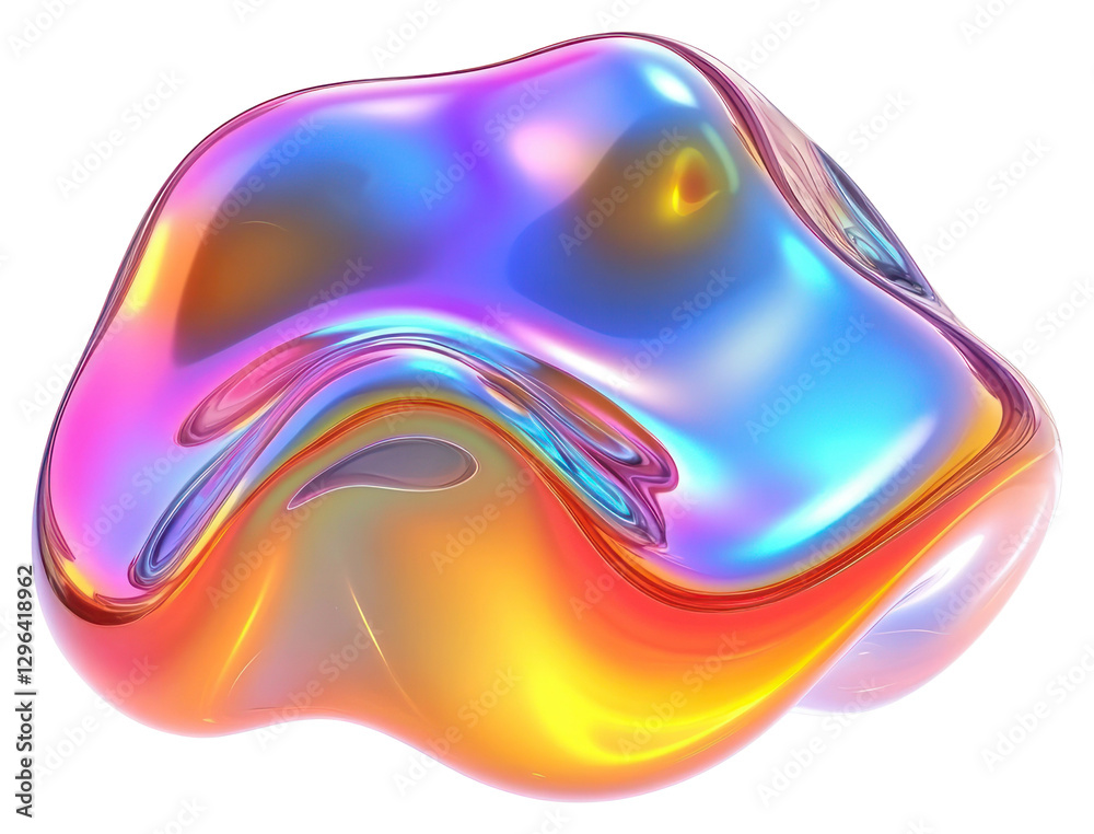 Obraz premium PNG Blob Shape colors art illustration.