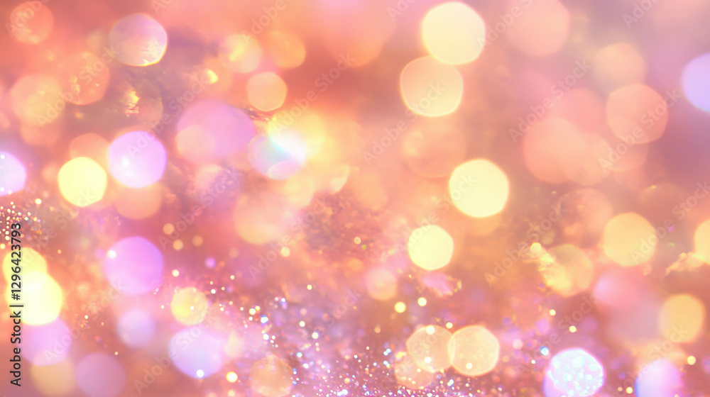 Cosmic bokeh sparkles in a dreamy abstract glittering background for design and decoration Cosmic bokeh sparkles in a dreamy abstract glittering background for design and decoration