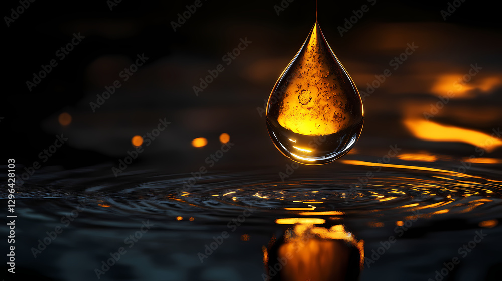 Sweet tear with dark background. hyper-realistic. Hyper-Realistic Rain Reflections. Illustration Sweet tear with dark background. hyper-realistic. Hyper-Realistic Rain Reflections. Illustration
