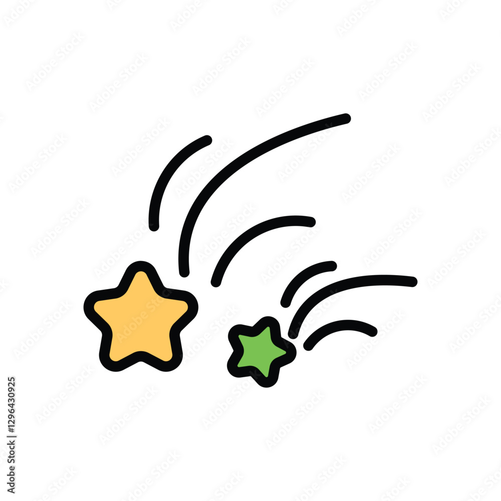 Falling Star Vector icon Falling Star Vector icon