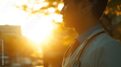 A doctor is trusty stethoscope, its black and silver casing gleaming in the sunlight, was poised to listen to the heartbeat of a patient, a symphony of life played out in the rhythm of the body, a