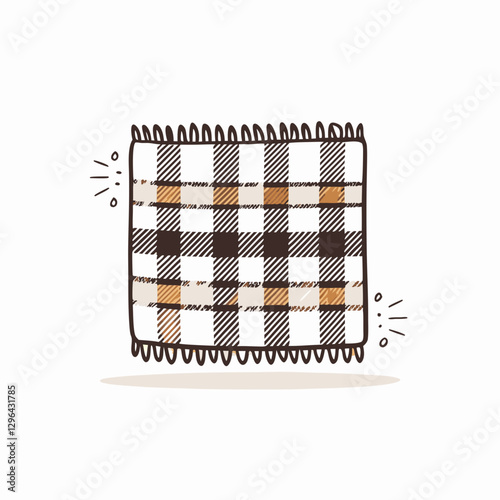 Cozy plaid blanket displaying warmth and comfort, home decor