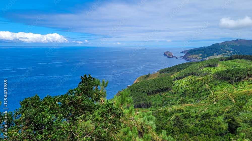 Scenic View of San Juan de Gaztelugatxe and the Bay of Biscay, Spain Scenic View of San Juan de Gaztelugatxe and the Bay of Biscay, Spain