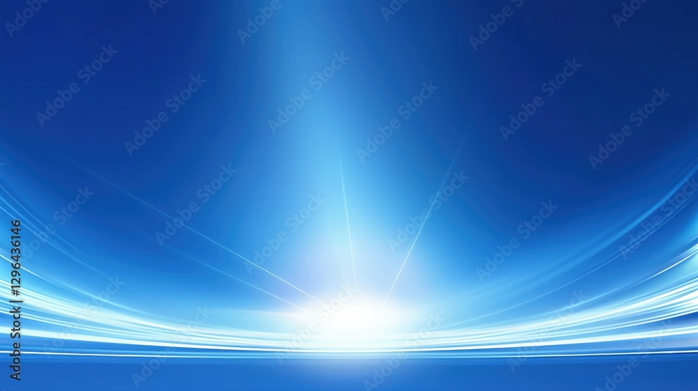 Light rays on a blue background Light rays on a blue background