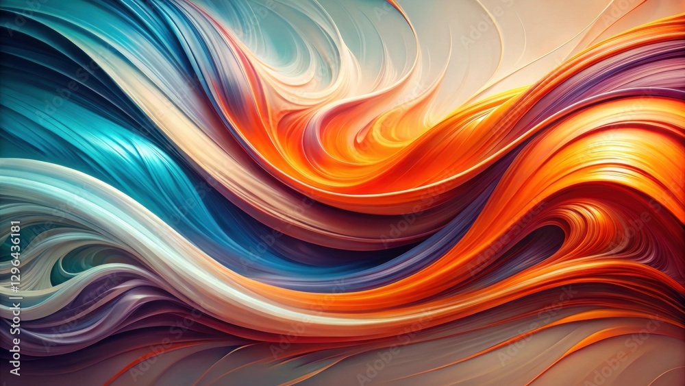 Abstract Swirling Hues A Symphony of Vibrant, Intertwined Colors Creating a Dynamic and Evocative Visual Experience
