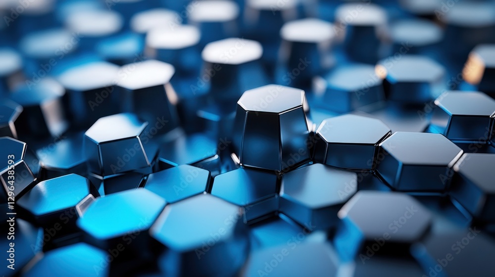 A futuristic canvas of hexagons, a symphony of geometric shapes in shades of vibrant blue and silver, pulsating with a sense of technological innovation. A perfect backdrop for your design. A futuristic canvas of hexagons, a symphony of geometric shapes in shades of vibrant blue and silver, pulsating with a sense of technological innovation. A perfect backdrop for your design.