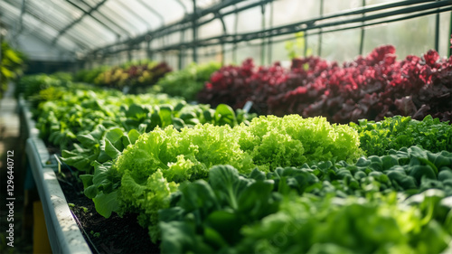 Sustainable Farming with Fresh Green Lettuce