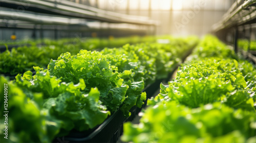 Sustainable Farming with Fresh Green Lettuce