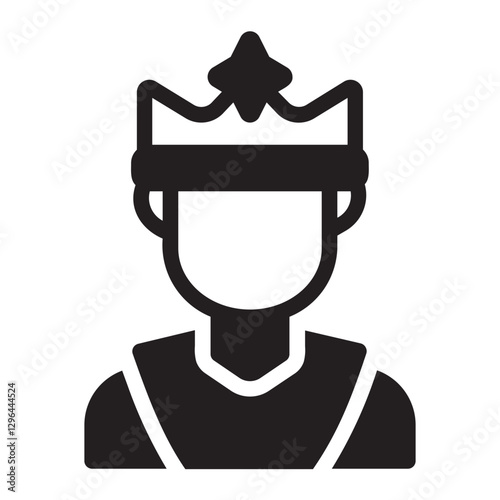 king glyph icon
