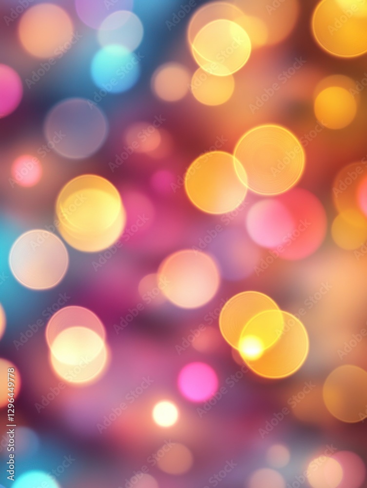 Fototapeta premium Abstract outline of light- colored circles bokeh. Blurred background