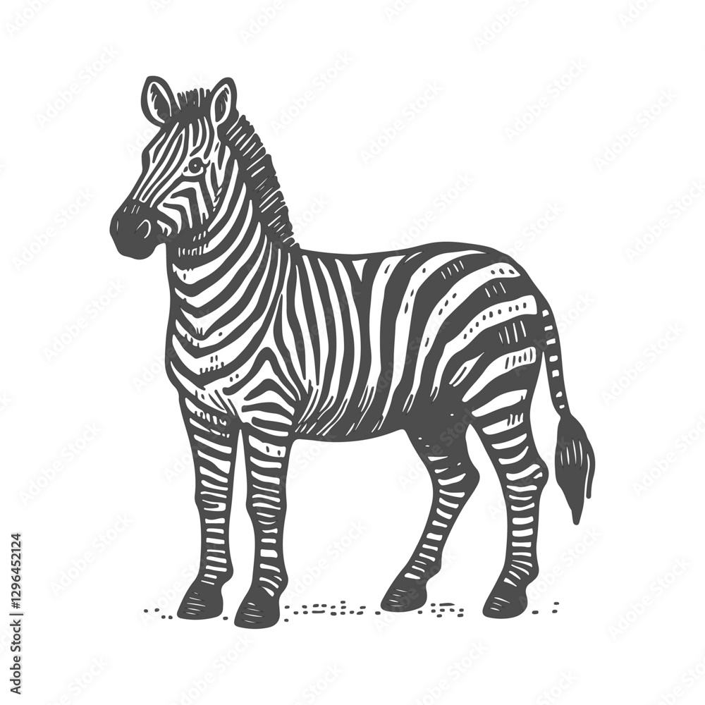 Obraz premium Hand Drawn Zebra
