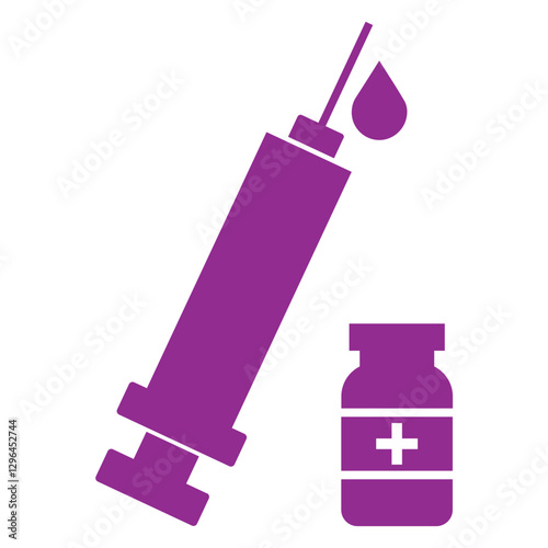 Syringe, injection, vaccine icon