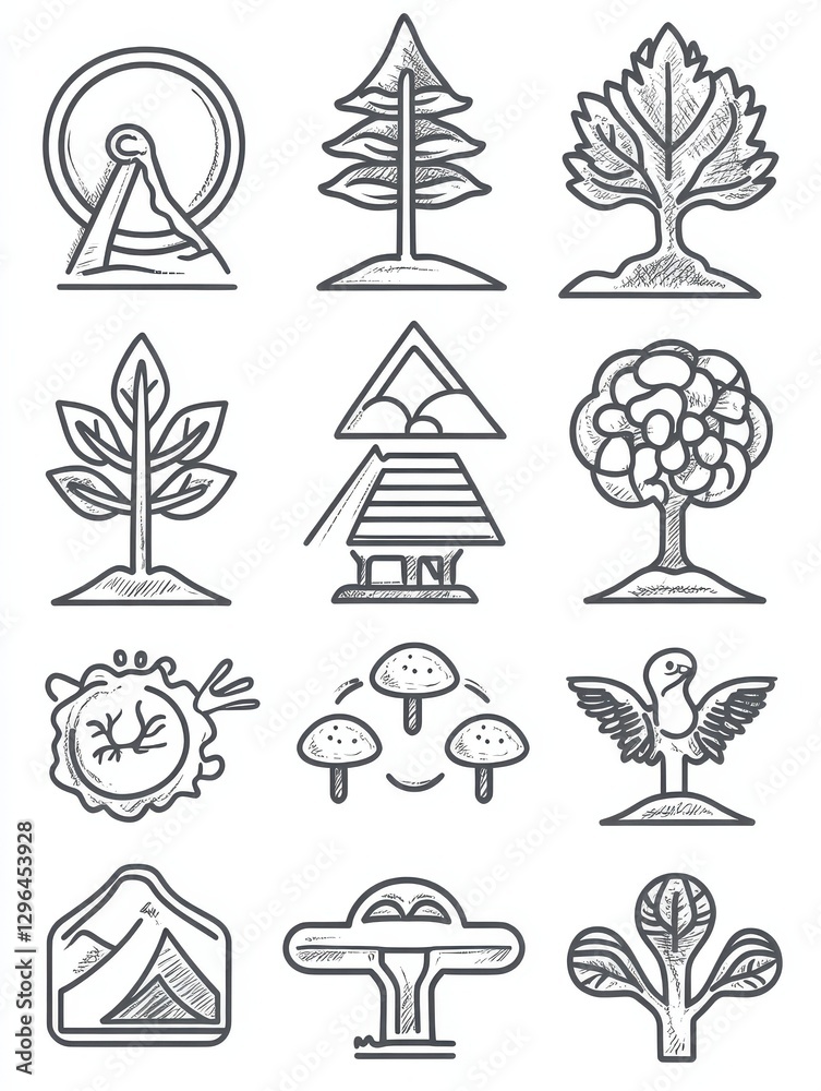 Obraz premium Ecology vector line icon set isolated on white background. Ecology line icon set for infographic, website or app. Scalable icon designed on a grid system.